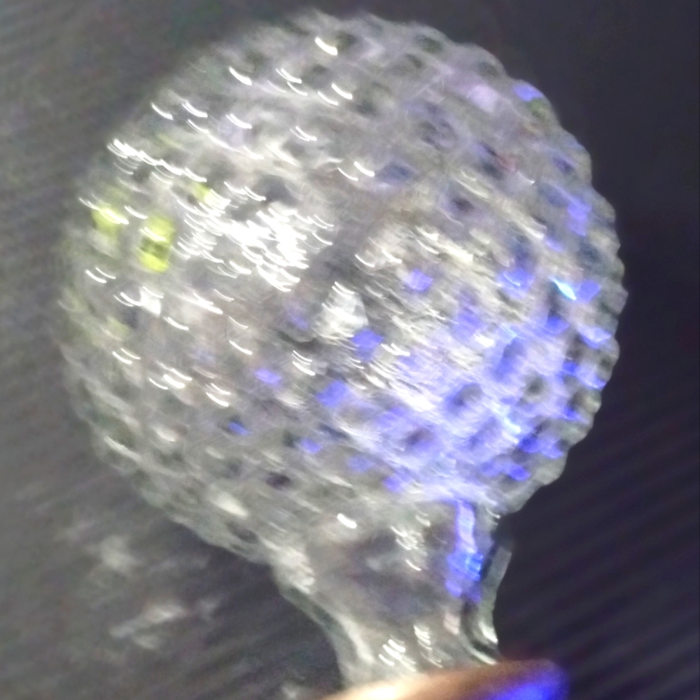 Paper weight crystal ball with gold bottom
